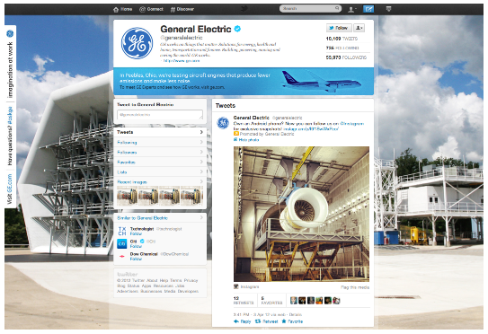 GE Twitter Page