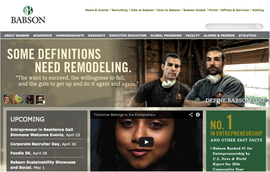 Babson College Higher Education Brand Strategy