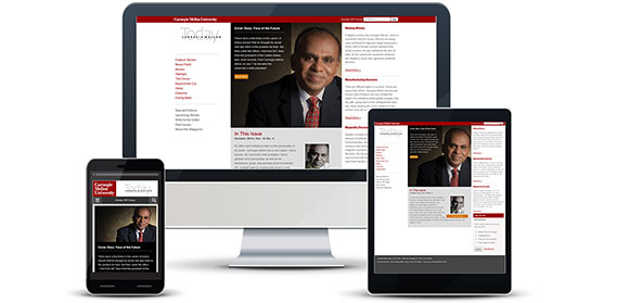 Responsive Web Design University and Alumni Magazine