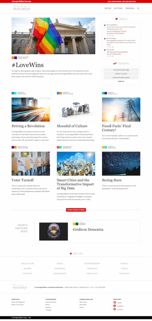 Responsive University Magazine Website