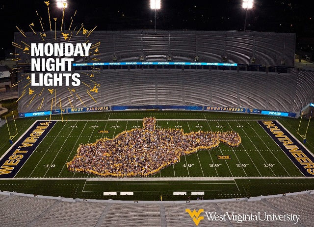 WVU’s freshman class gathered on Mountaineer Field