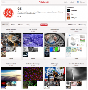 GE Pinterest Page