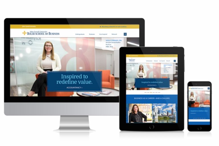 redesigned jesuit business school website