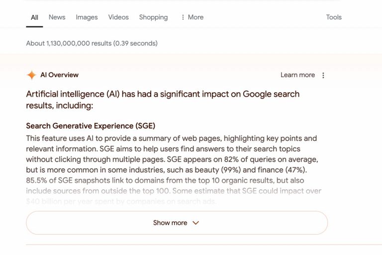 how ai is impacting seo search results page