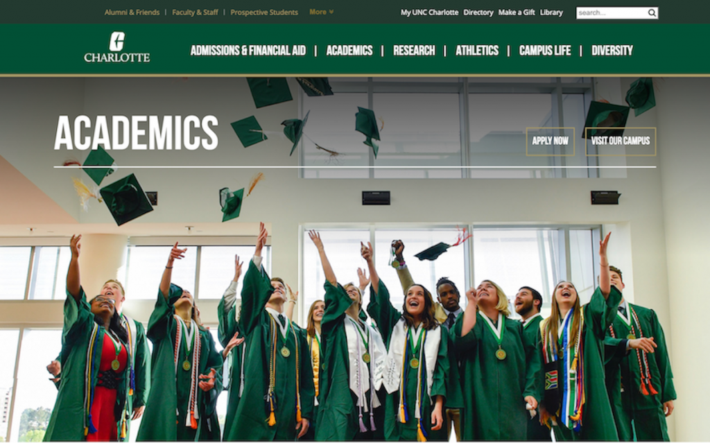 Elliance redesigns UNC Charlotte Academics Pages and SEO